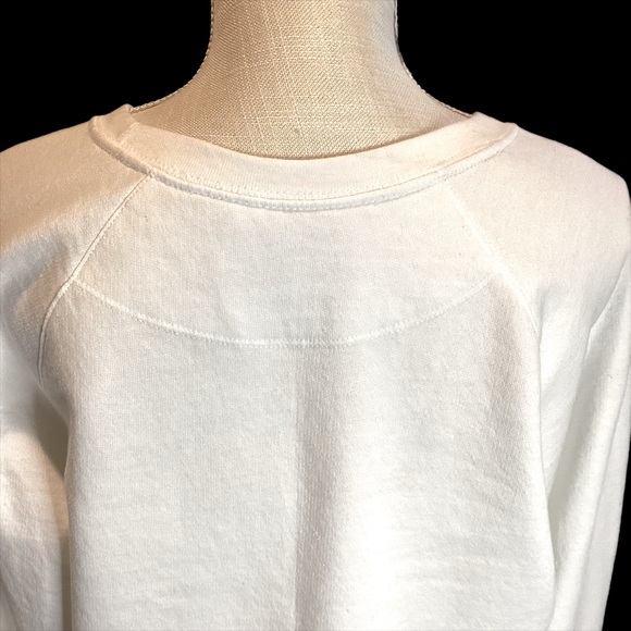 VTG Champion L Authentic Athleticwear Logo Crew Pullover Sweatshirt White EUC - Picture 6 of 16